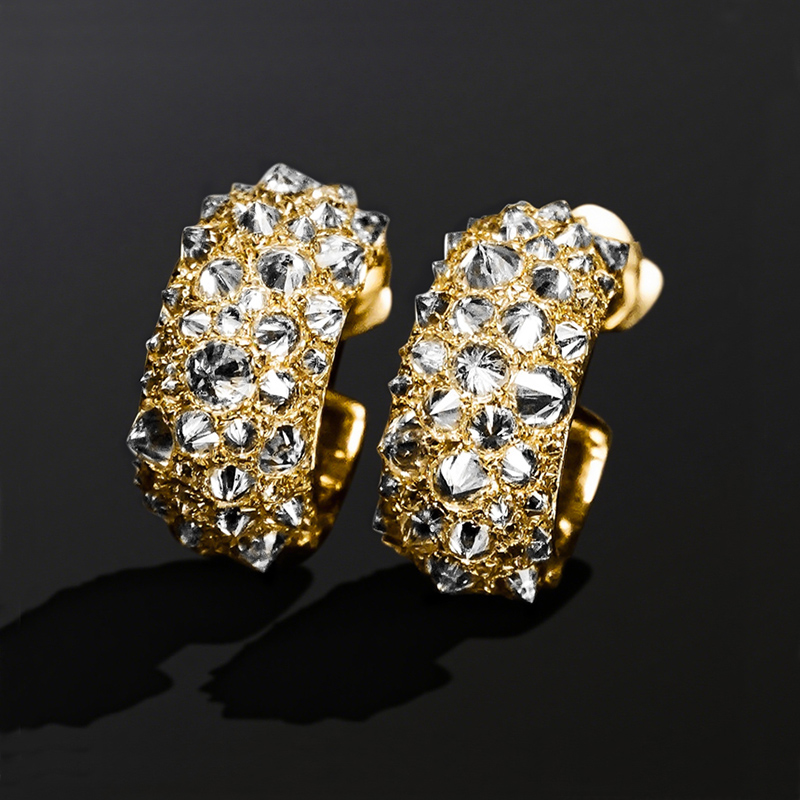 Iced Out Out Inverted Setting Earrings Moissanite With Street Luxury Shine - Image 6