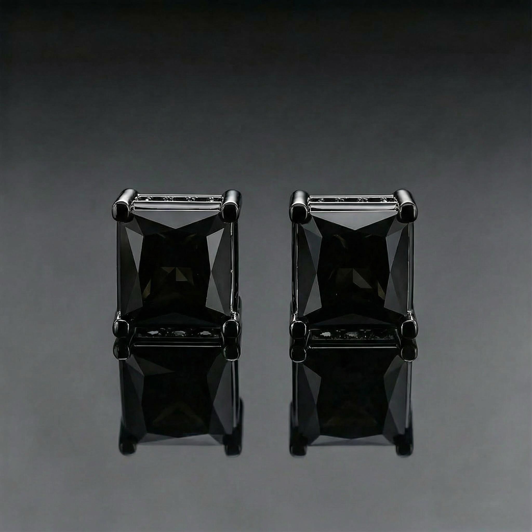 Princess Cut Stud Earrings Bold Statement Style With Street Luxury - Image 8