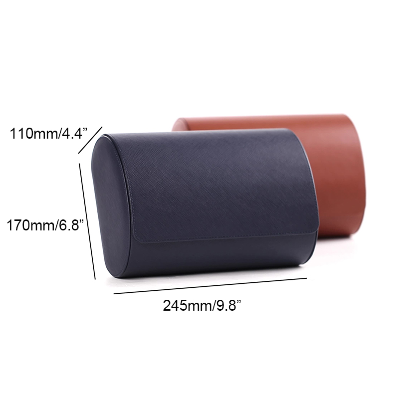 Top-grain Leather 6 Watch Travel Case - Blue/brown With Street Luxury Shine - Image 7