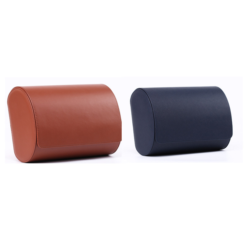 Top-grain Leather 6 Watch Travel Case - Blue/brown With Street Luxury Shine - Image 8