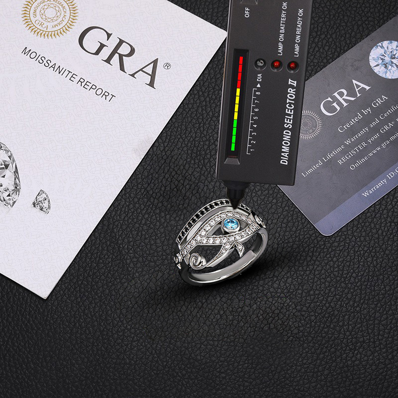 Moissanite Iced Out Egyptian Eye Of Horus Ring With Street Luxury Shine - Image 7