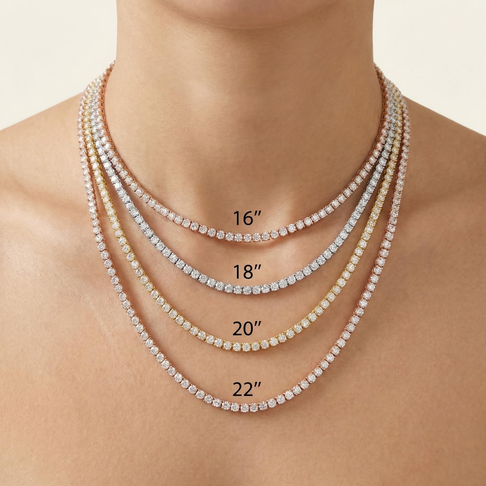 2mm Moissanite S925 Sterling Silver Tennis Chain With Iced Out Shine - Image 4