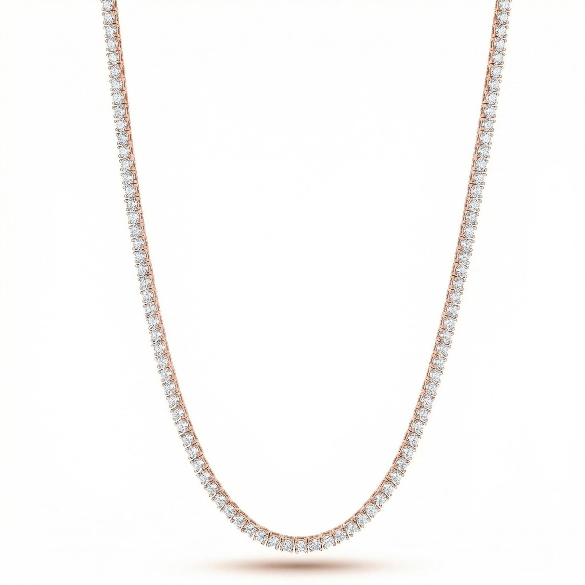 2mm Moissanite S925 Sterling Silver Tennis Chain With Iced Out Shine - Image 5