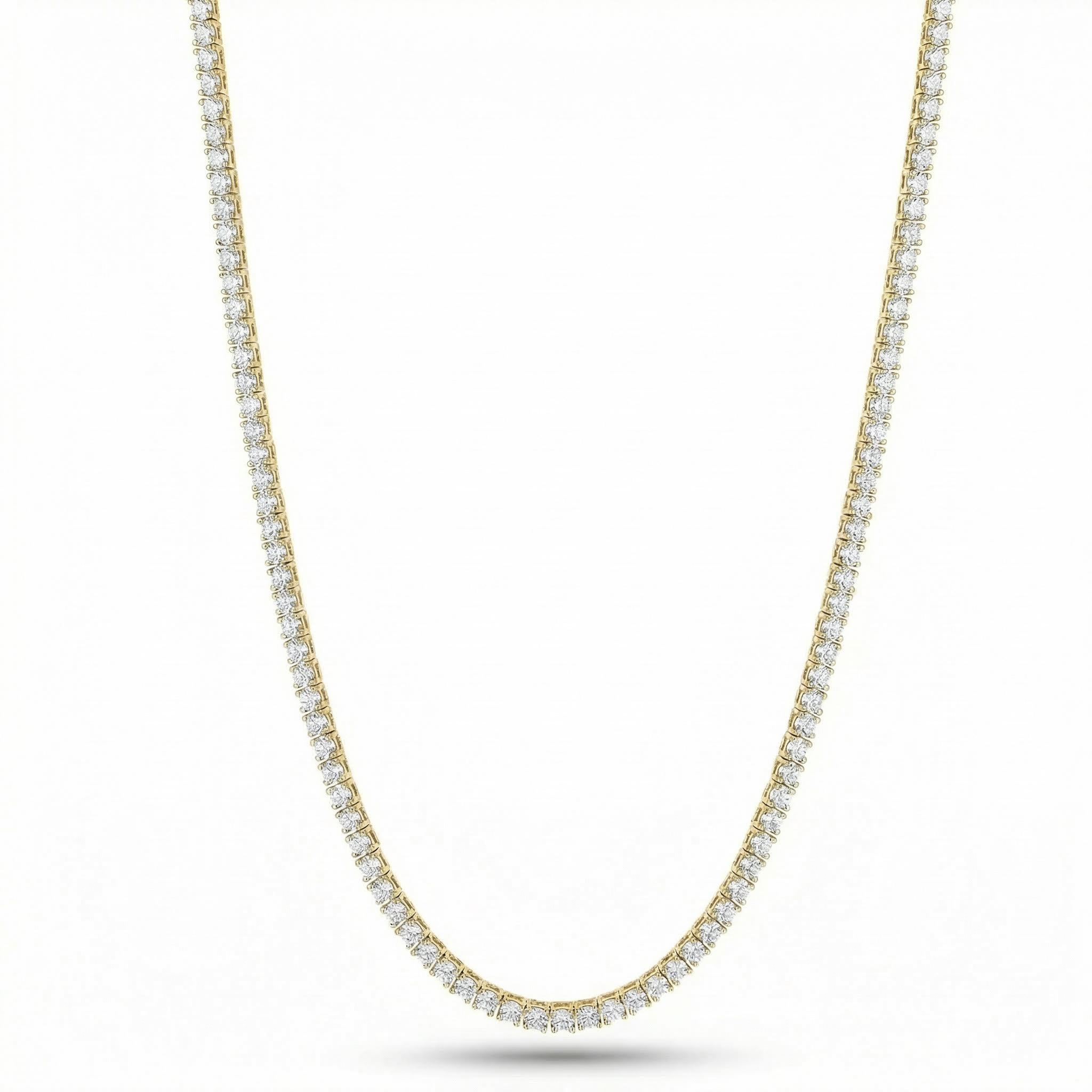 2mm Moissanite S925 Sterling Silver Tennis Chain With Iced Out Shine - Image 7