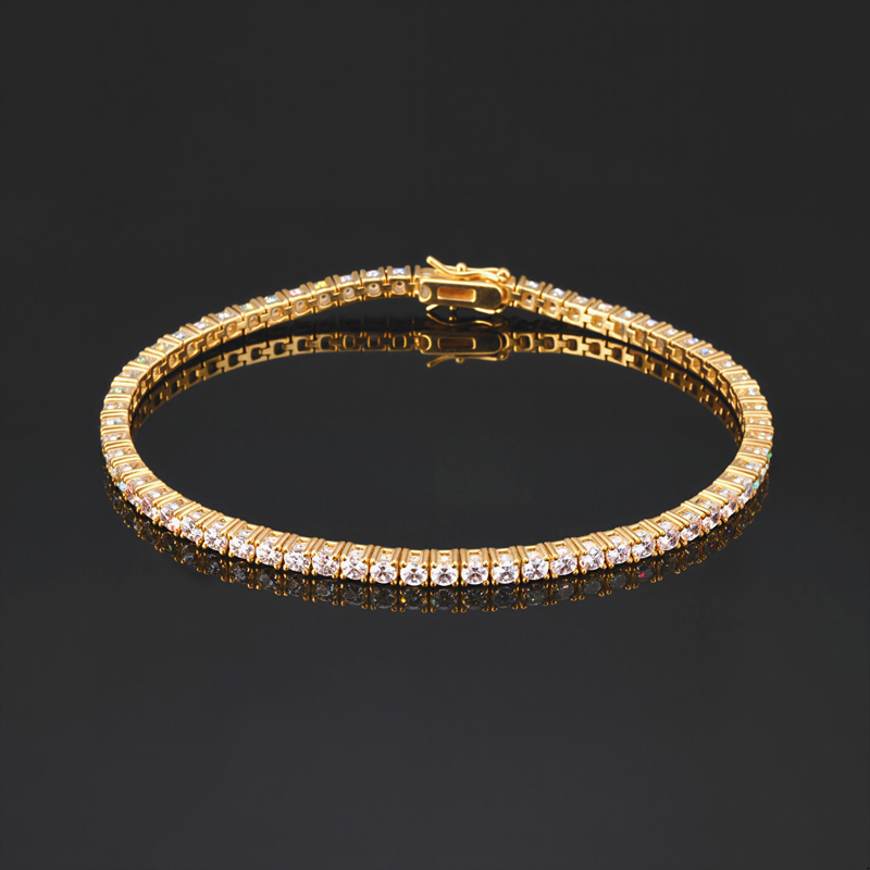 2mm Moissanite S925 Sterling Silver Tennis Bracelet With Iced Out Shine - Image 5