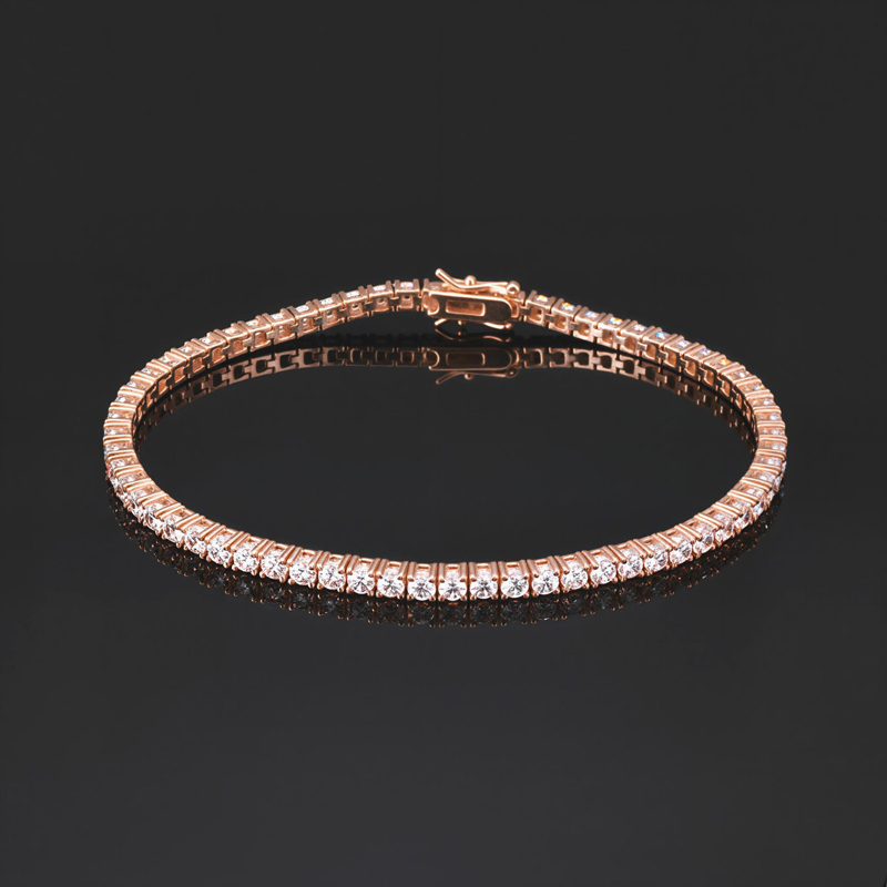 2mm Moissanite S925 Sterling Silver Tennis Bracelet With Iced Out Shine - Image 6