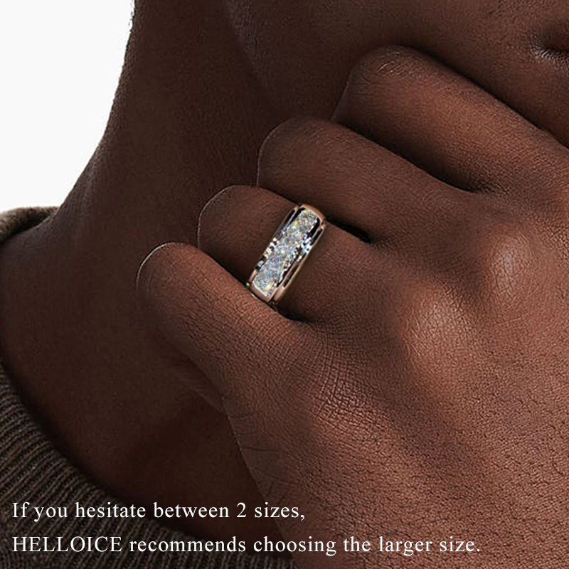 Moissanite 2.0 Ctw Round Cut Men's Engagement Ring In S925 Silver Iced Out - Image 5
