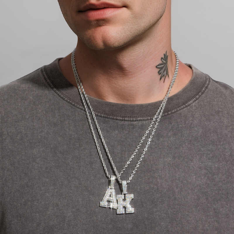 925s & Vvs Moissanite Iced Out A-z Letter Pendant With Street Luxury Shine - Image 4