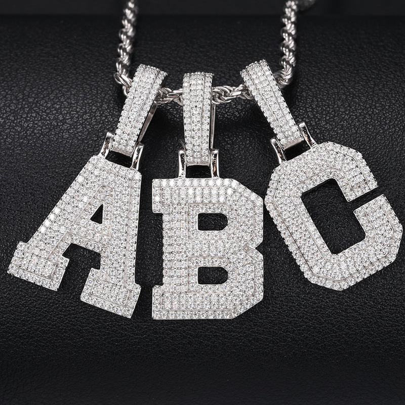 925s & Vvs Moissanite Iced Out A-z Letter Pendant With Street Luxury Shine - Image 5