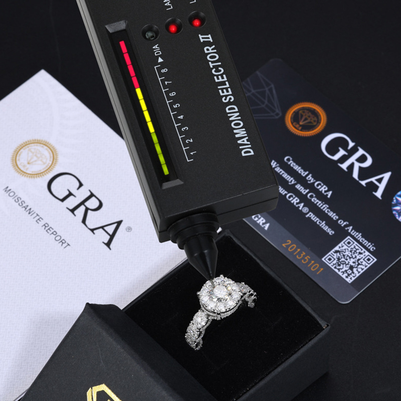 925s & Vvs Moissanite Cluster Halo Rings Iced Out Shine With Street Luxury - Image 3