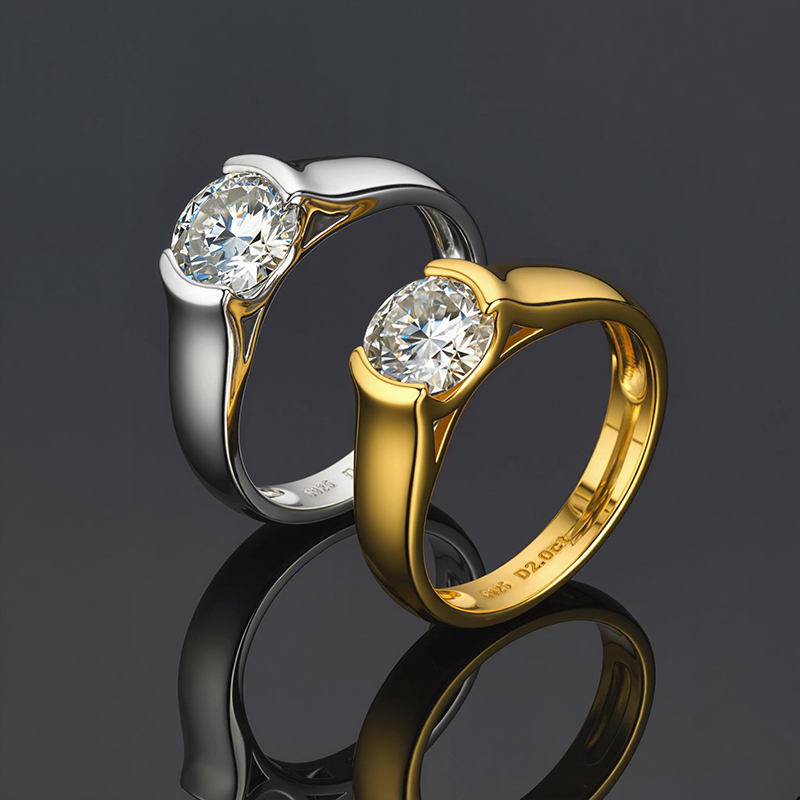 925s & Vvs Moissanite 2ct Ring In White Gold With Iced Out Shine - Image 6