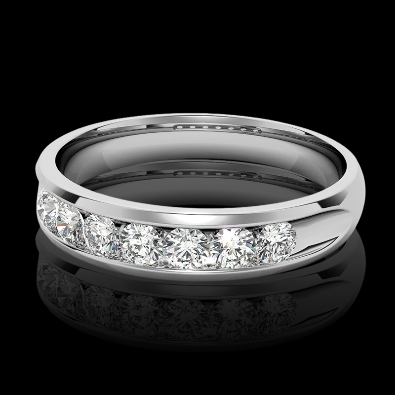 925s & Vvs Moissanite 3mm Round Cut Diamond Men's Engagement Ring Iced Out - Image 4