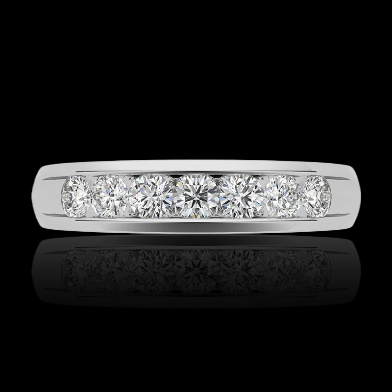 925s & Vvs Moissanite 3mm Round Cut Diamond Men's Engagement Ring Iced Out - Image 5