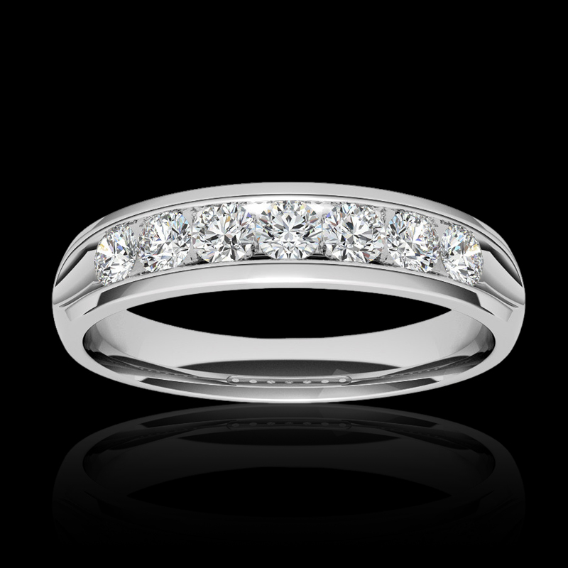 925s & Vvs Moissanite 3mm Round Cut Diamond Men's Engagement Ring Iced Out