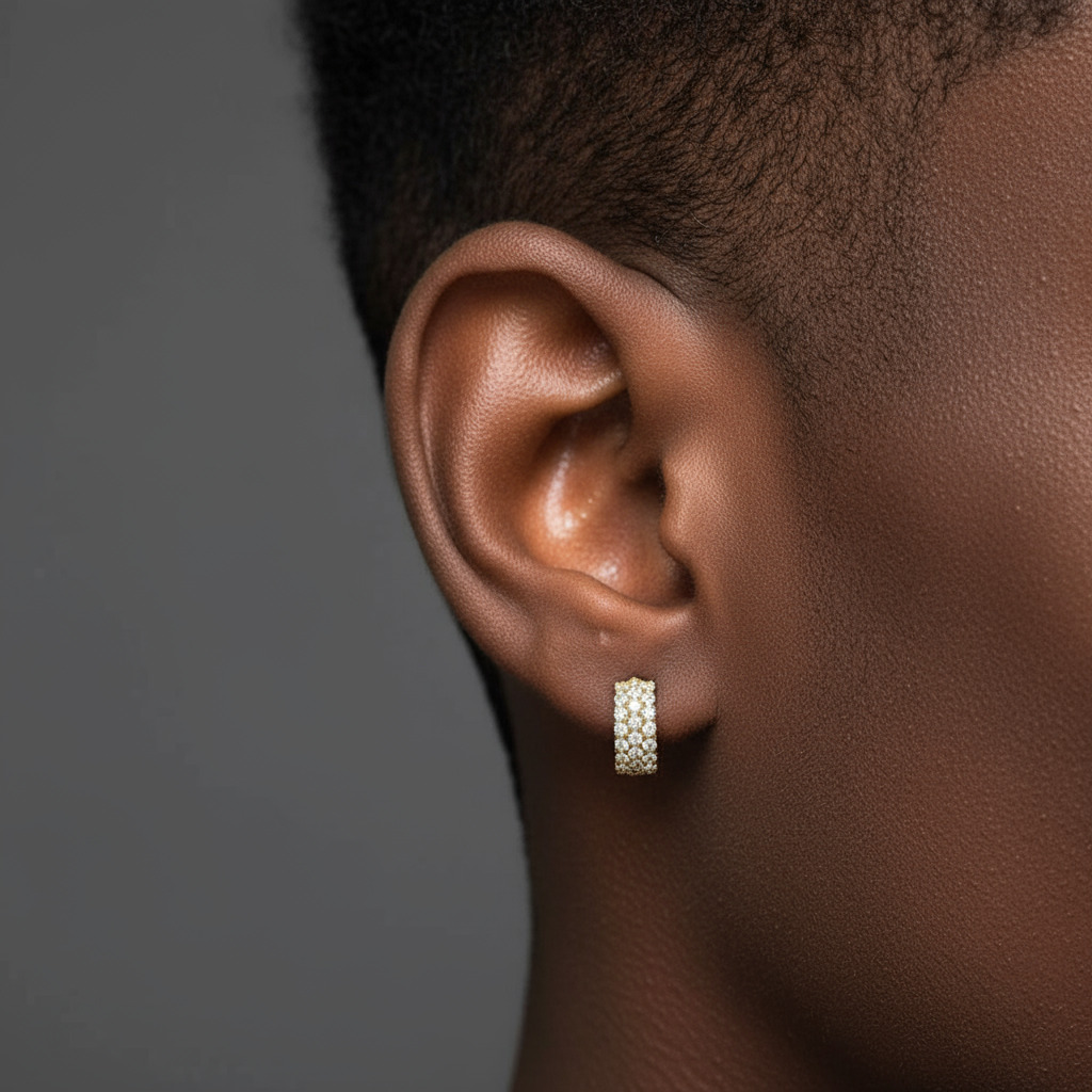925s & Vvs Moissanite 3-row Hoop Earrings Iced Out Shine With Street Luxury - Image 7
