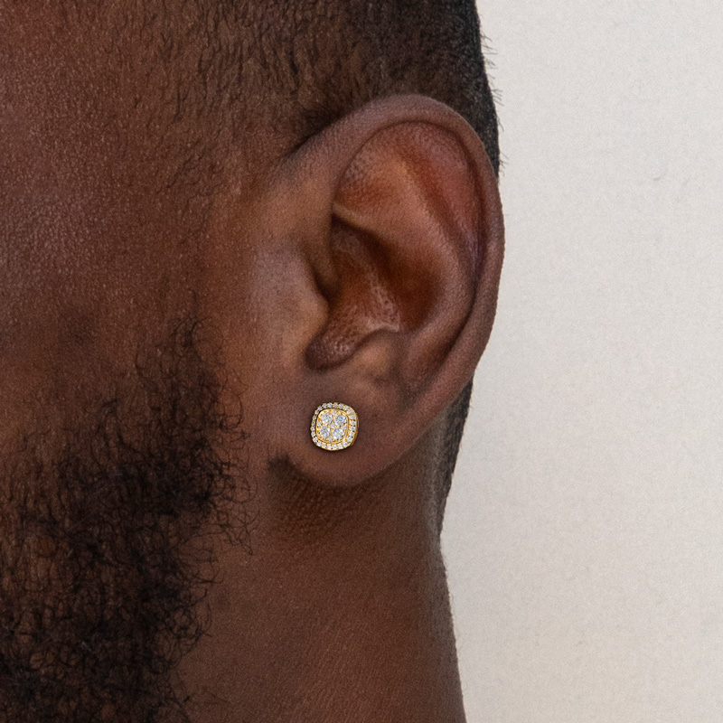 925s & Vvs Moissanite Cluster Halo Earrings With Street Luxury Shine - Image 5