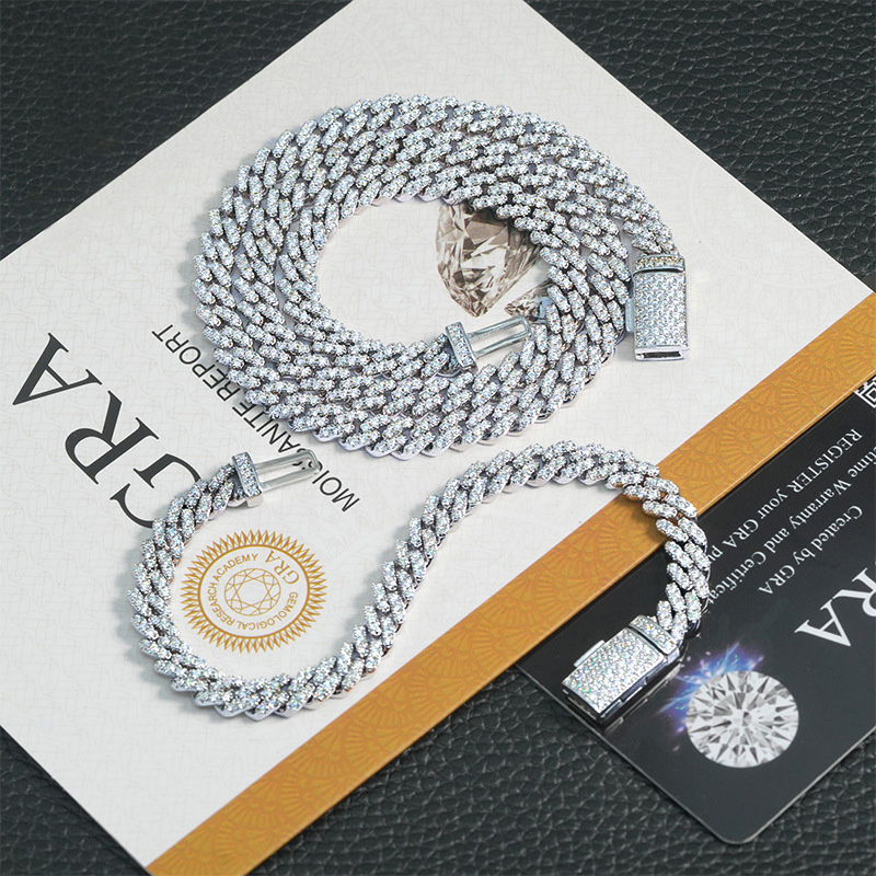 925s & Vvs Moissanite 6mm Cuban Link Chain With Cuban Chain Shine - Image 3