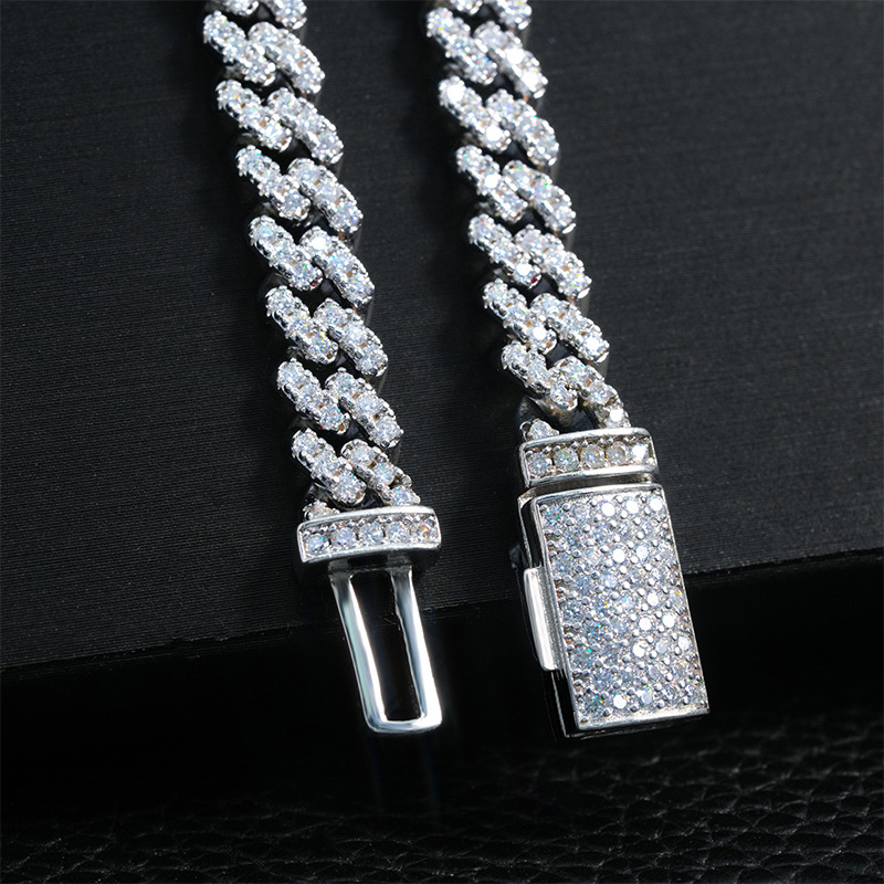 925s & Vvs Moissanite 6mm Cuban Link Chain With Cuban Chain Shine - Image 4