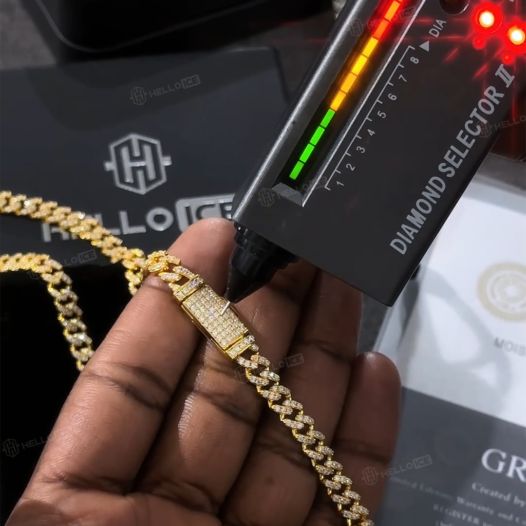 925s & Vvs Moissanite 6mm Cuban Link Chain With Cuban Chain Shine - Image 6