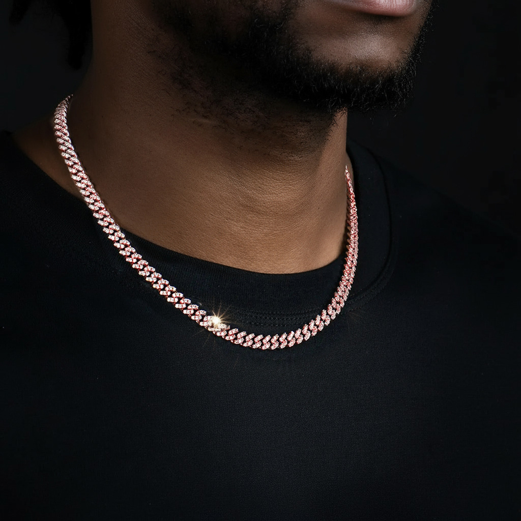 925s & Vvs Moissanite 6mm Cuban Link Chain With Cuban Chain Shine - Image 9