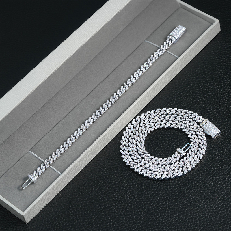 925s & Vvs Moissanite 6mm Cuban Link Chain With Cuban Chain Shine - Image 12