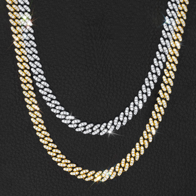 925s & Vvs Moissanite 6mm Cuban Link Chain With Cuban Chain Shine