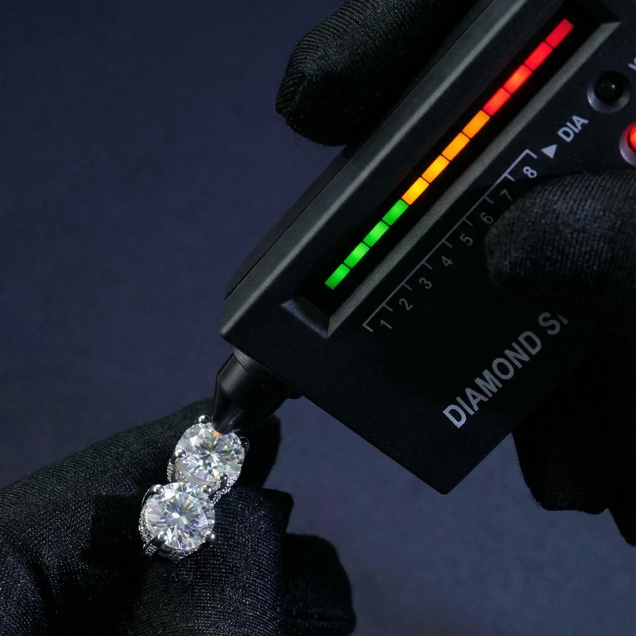 Certified Vvs1 Moissanite Full Paved Earrings In Sterling Silver Iced Out - Image 4