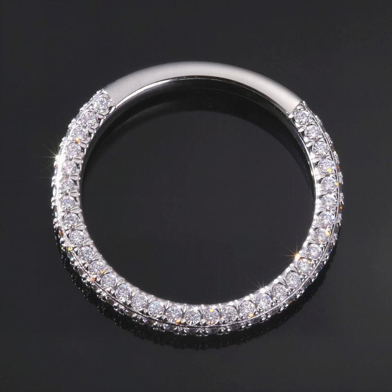 925s & Vvs Moissanite Sparkling Brilliance Ring With Iced Out Shine - Image 4
