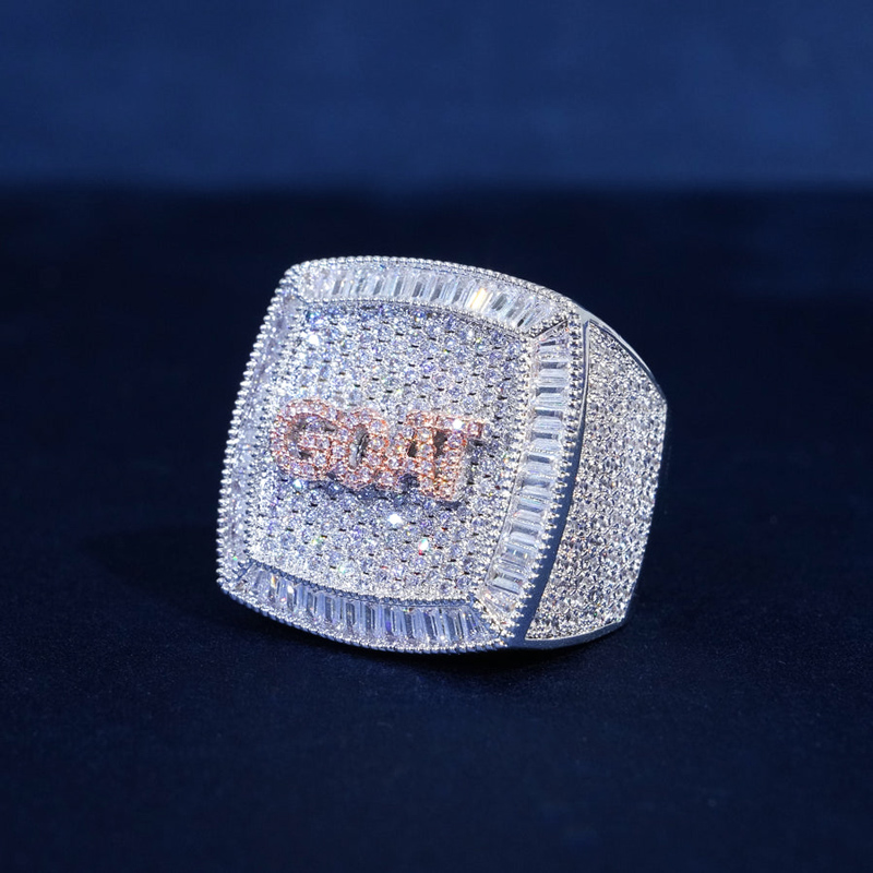 S925 Moissanite Baguette Custom Name Ring Iced Out Shine With Street Luxury - Image 8