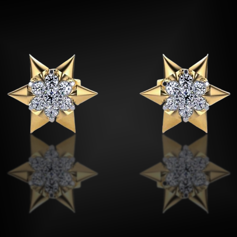 925s & Vvs Moissanite The Star Of David Earrings With Iced Out Shine