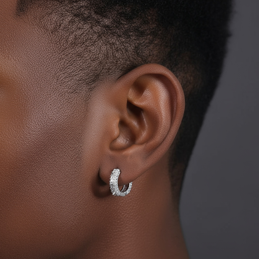 925s & Vvs Moissanite Spiked Hoop Earrings With Street Luxury Shine - Image 11