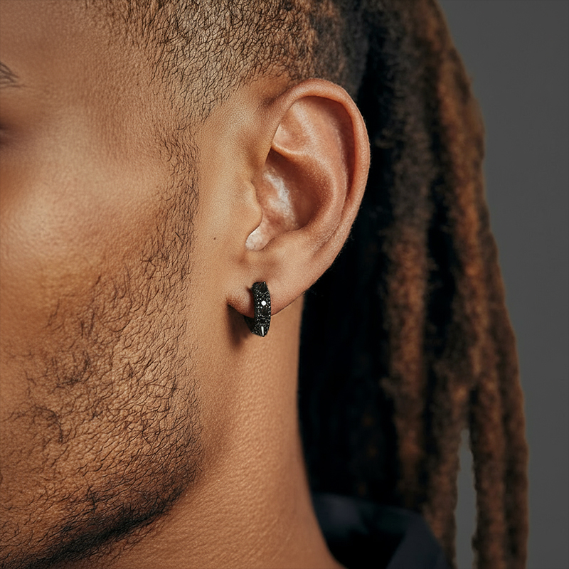 925s & Vvs Moissanite Spiked Hoop Earrings With Street Luxury Shine - Image 12