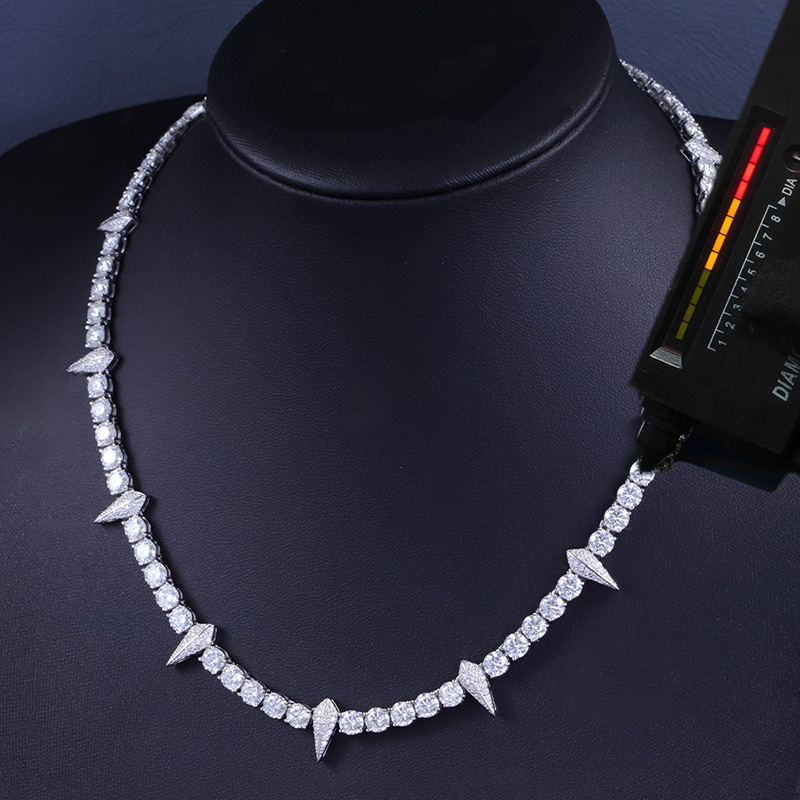 5mm 925s & Vvs Moissanite Fight Tooth And Claw Tennis Chain Iced Out - Image 3