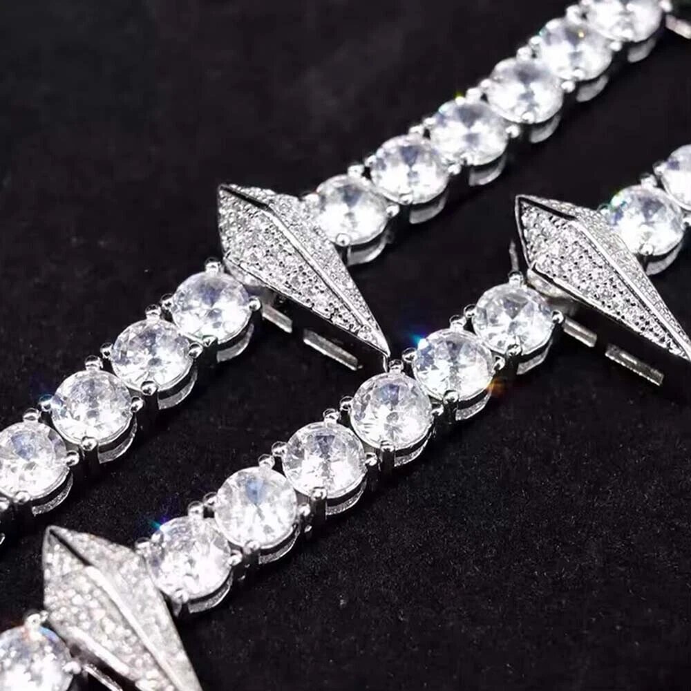 5mm 925s & Vvs Moissanite Fight Tooth And Claw Tennis Chain Iced Out - Image 8