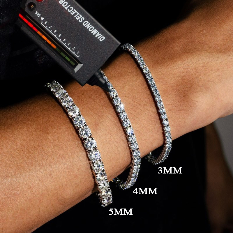925s & Vvs Moissanite Custom Name Tennis Bracelet With Iced Out Shine - Image 5