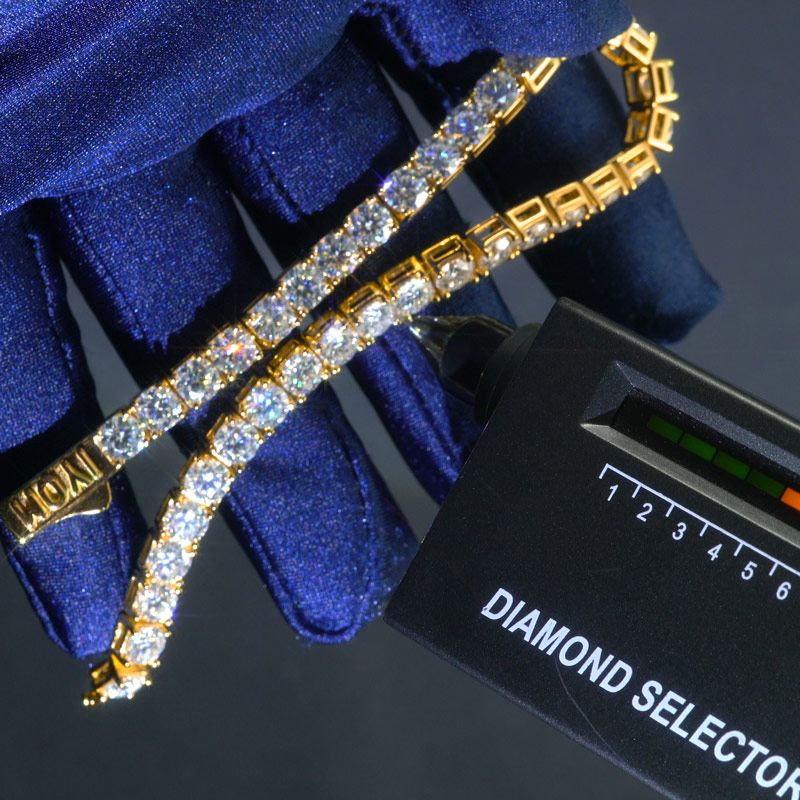 925s & Vvs Moissanite Custom Name Tennis Bracelet With Iced Out Shine - Image 6
