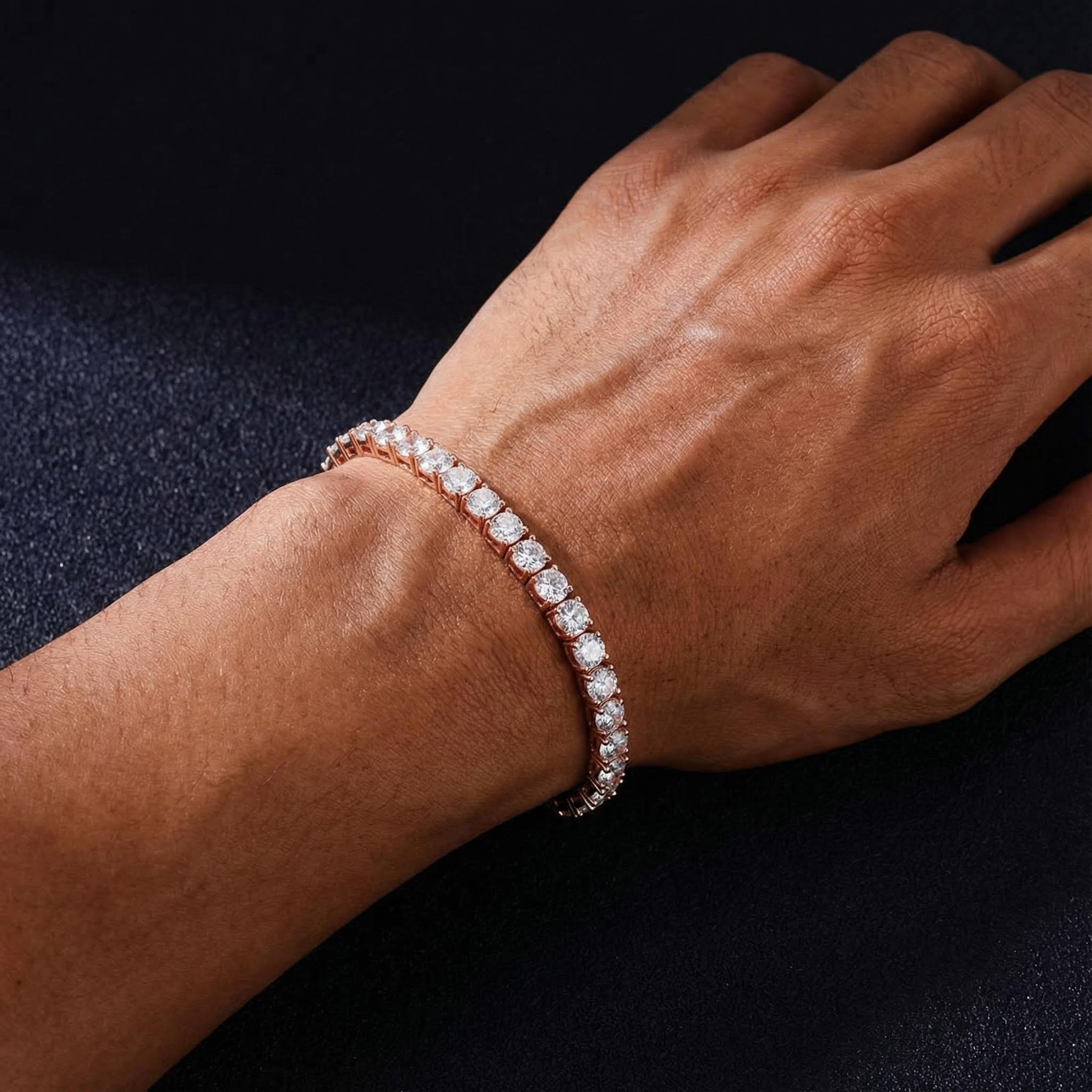 925s & Vvs Moissanite Custom Name Tennis Bracelet With Iced Out Shine - Image 7
