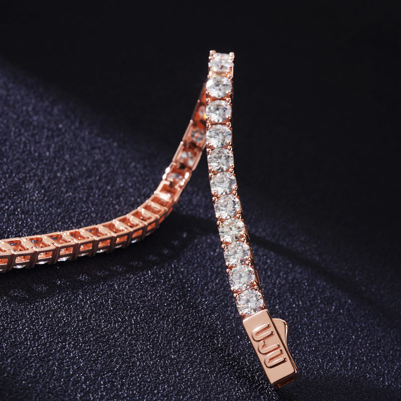 925s & Vvs Moissanite Custom Name Tennis Bracelet With Iced Out Shine - Image 9