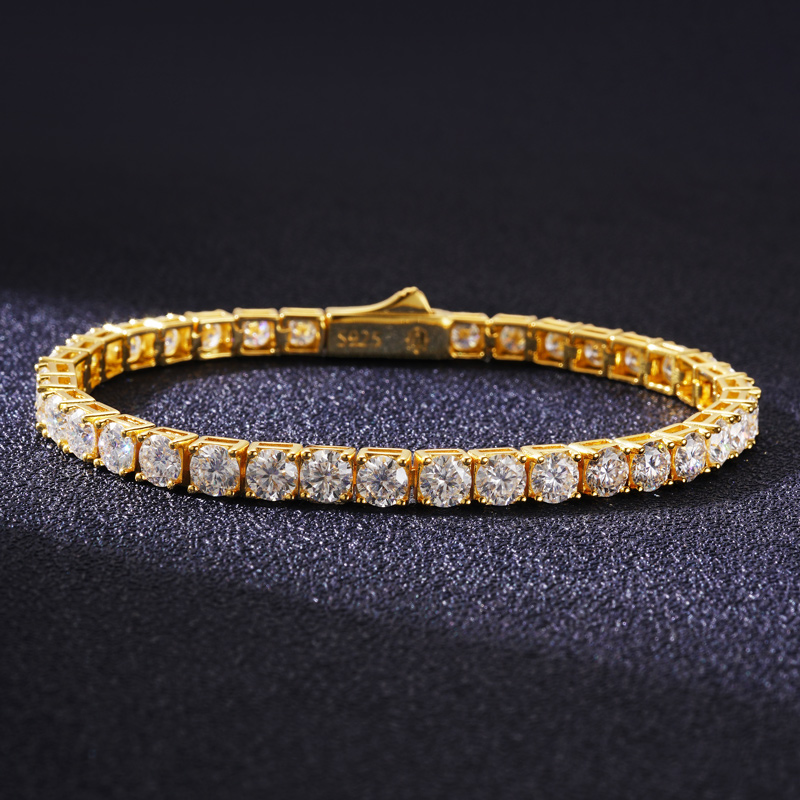 925s & Vvs Moissanite Custom Name Tennis Bracelet With Iced Out Shine - Image 10