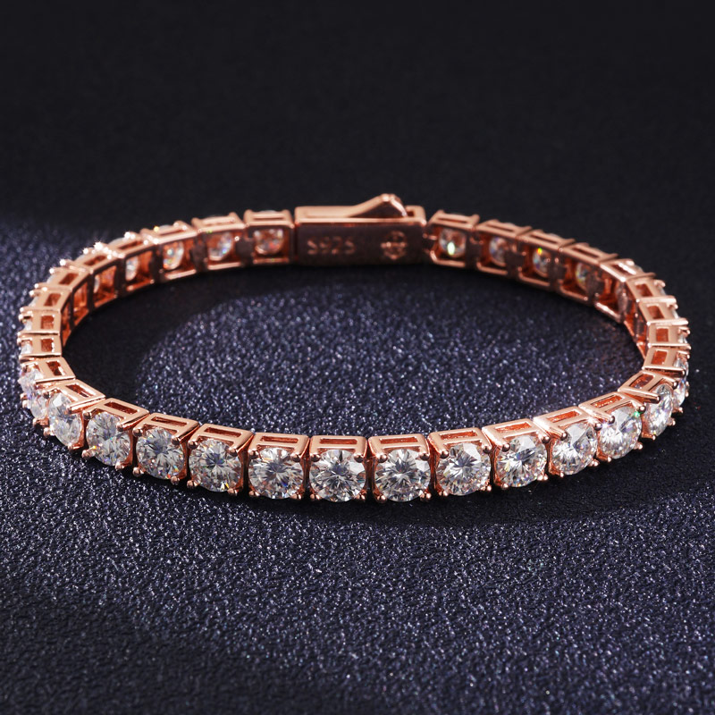 925s & Vvs Moissanite Custom Name Tennis Bracelet With Iced Out Shine - Image 11