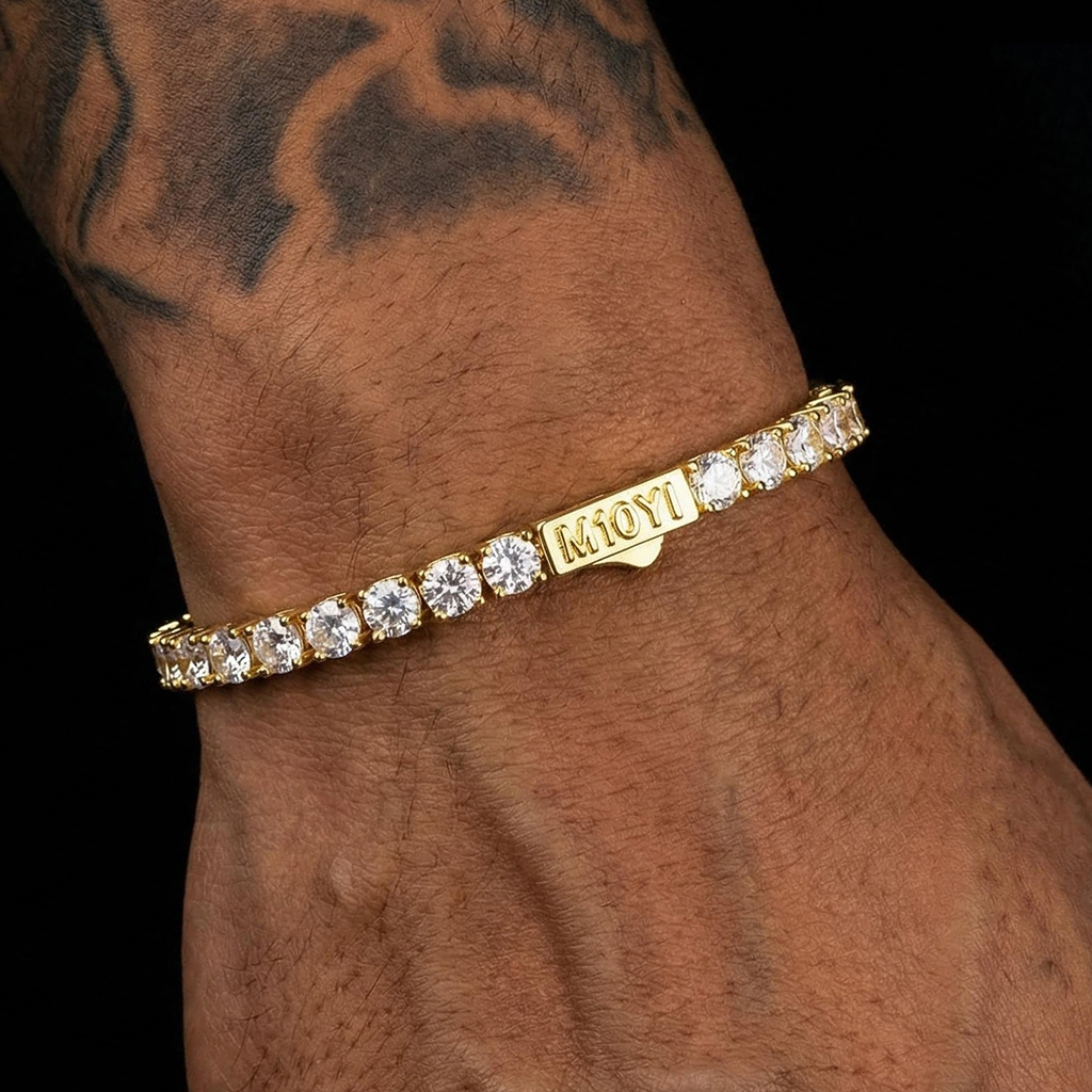 925s & Vvs Moissanite Custom Name Tennis Bracelet With Iced Out Shine