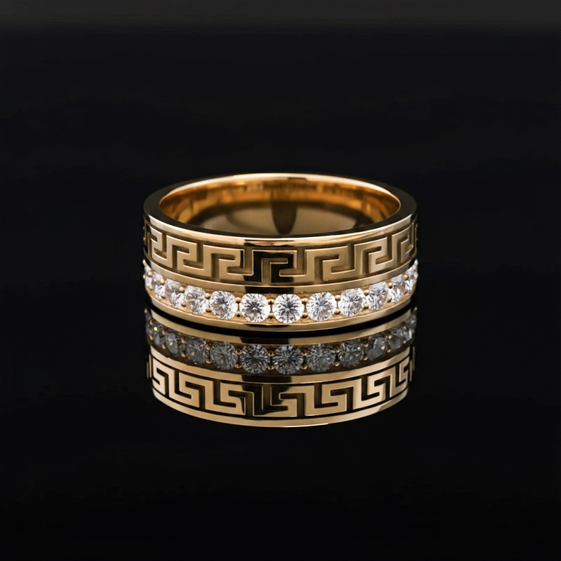 Moissanite Meander Band Ring In S925 Silver With Street Luxury Shine - Image 6