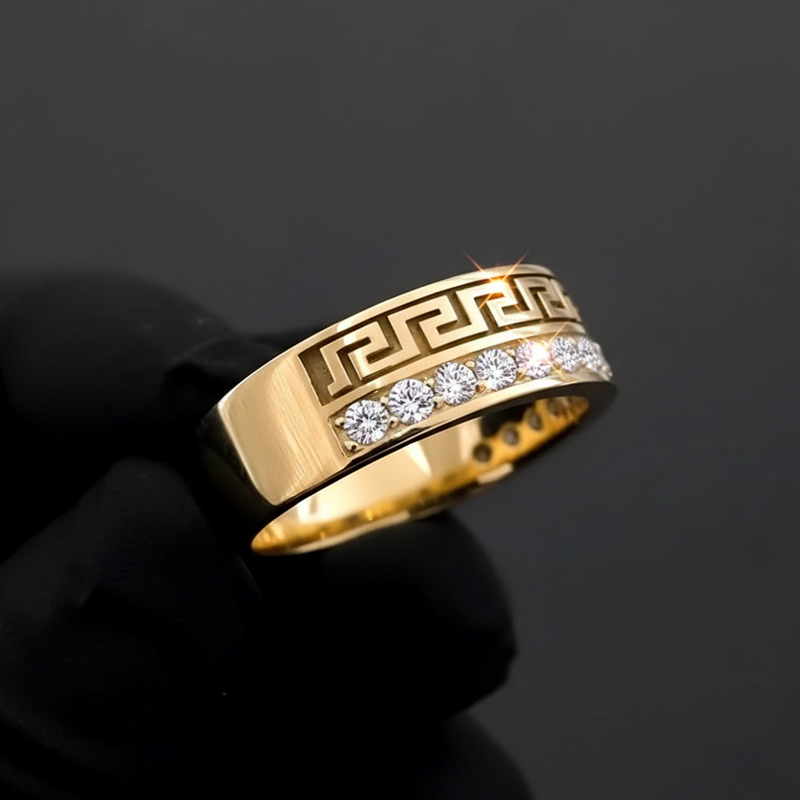Moissanite Meander Band Ring In S925 Silver With Street Luxury Shine - Image 8