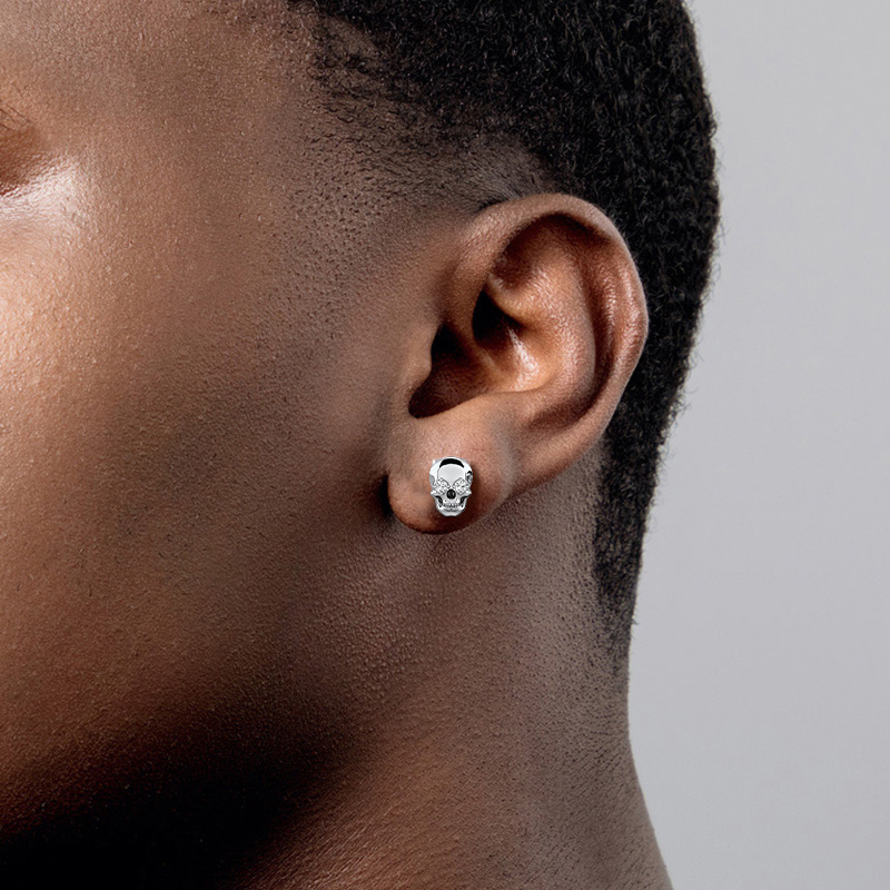 925s & Vvs Moissanite Skull Earrings Iced Out Shine With Street Luxury - Image 3
