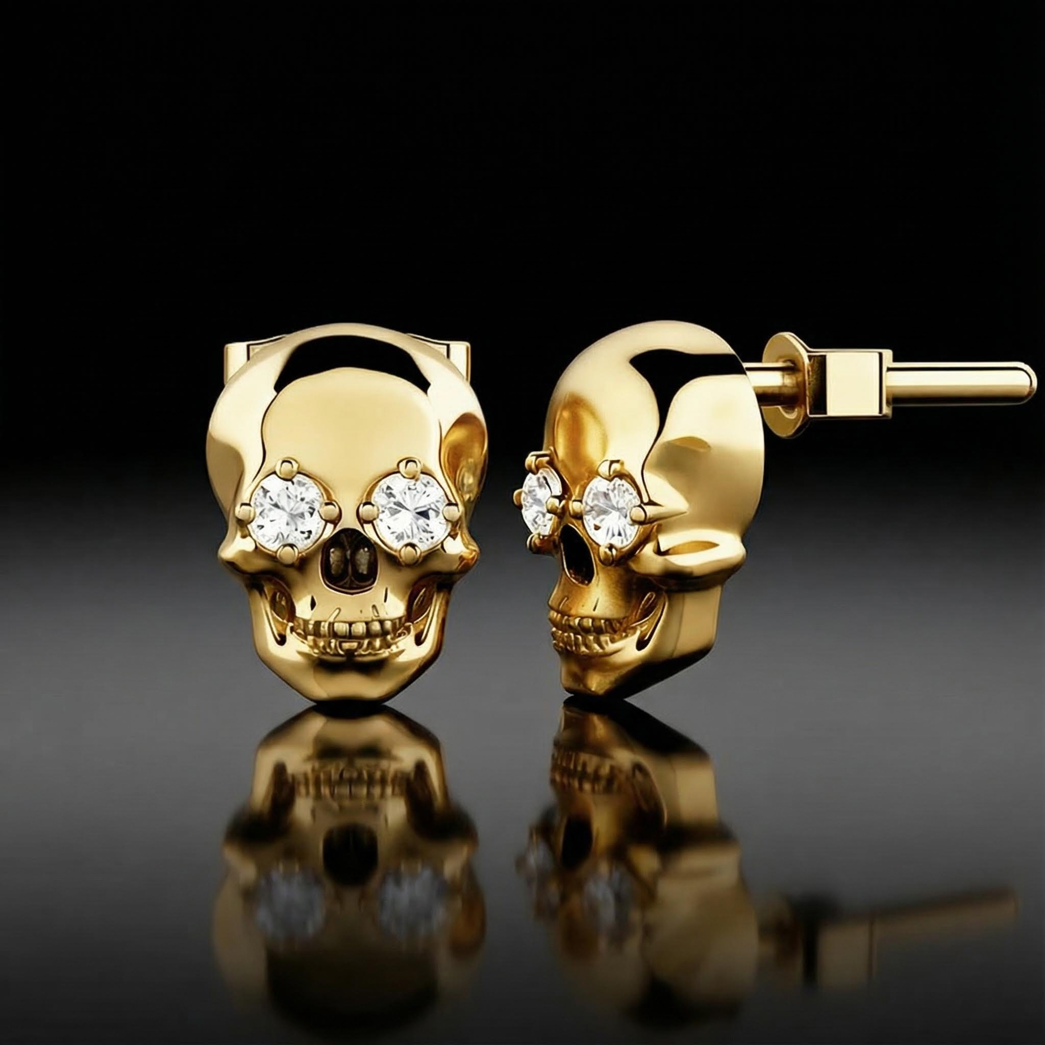925s & Vvs Moissanite Skull Earrings Iced Out Shine With Street Luxury - Image 5
