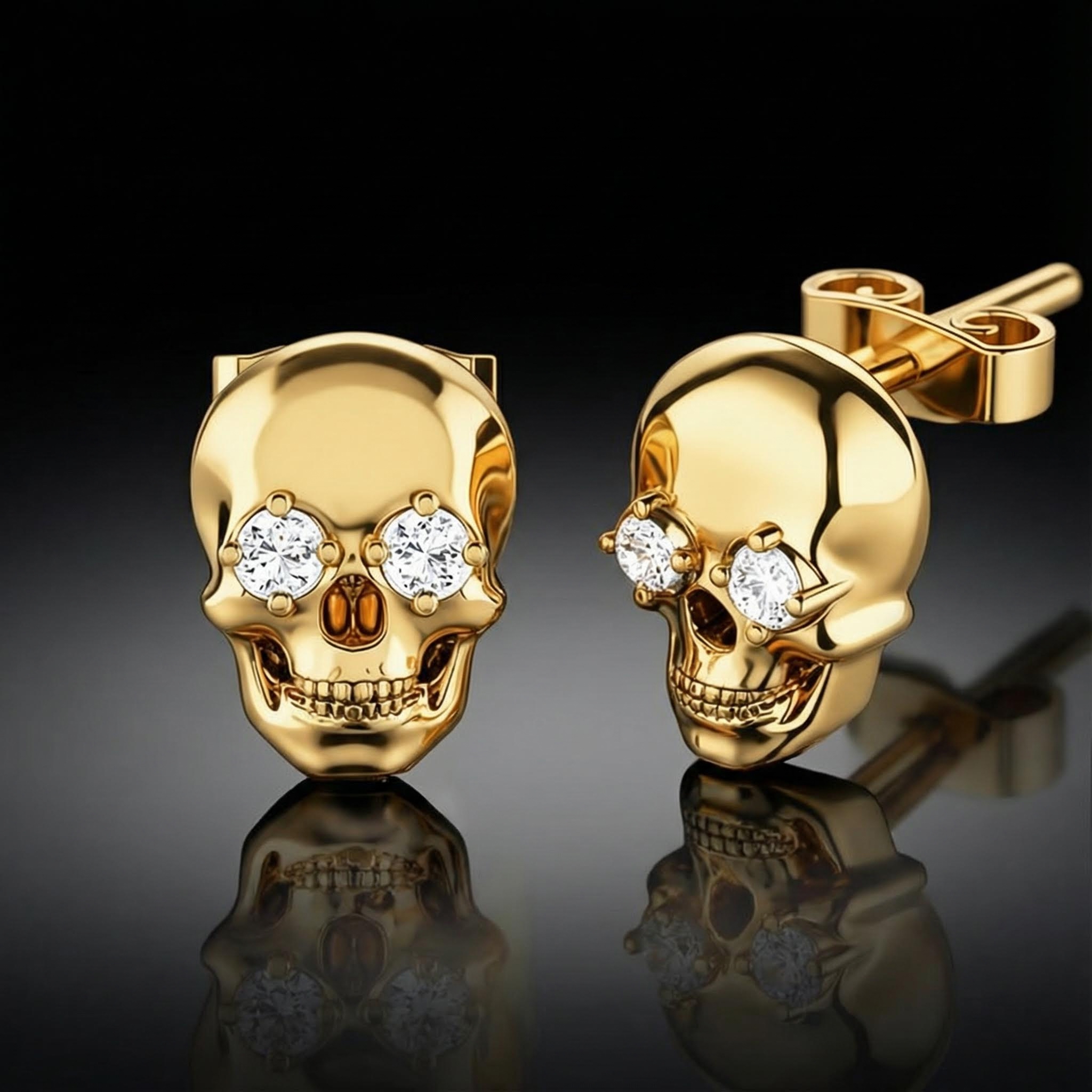 925s & Vvs Moissanite Skull Earrings Iced Out Shine With Street Luxury - Image 6