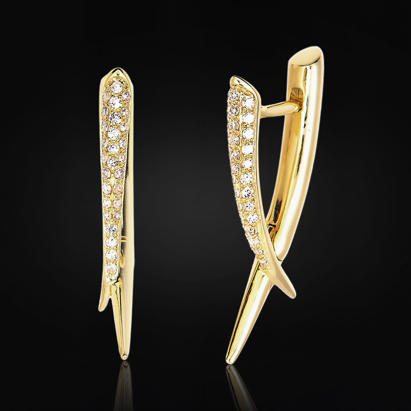 925s & Vvs Moissanite Thorn Earrings Iced Out Shine With Street Luxury
