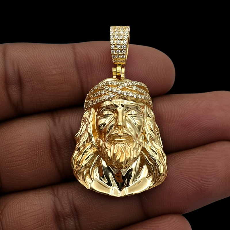 925s & Vvs Moissanite Jesus Pendant Iced Out Shine With Street Luxury