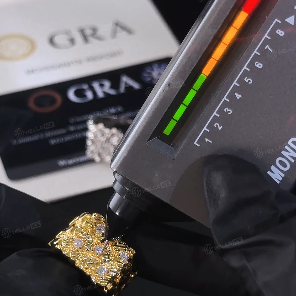 925s & Vvs Moissanite Nugget Ring Iced Out Shine With Street Luxury - Image 5