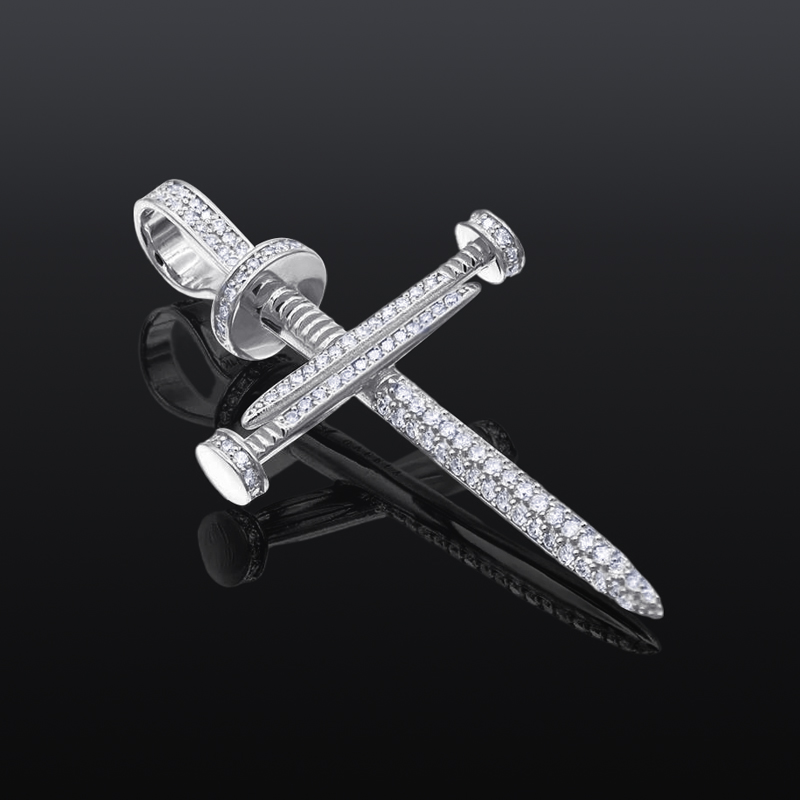 925s & Vvs Moissanite Nail Cross Pendant Iced Out Shine With Street Luxury - Image 3